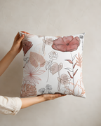 Blush Botanical Floral Pillow