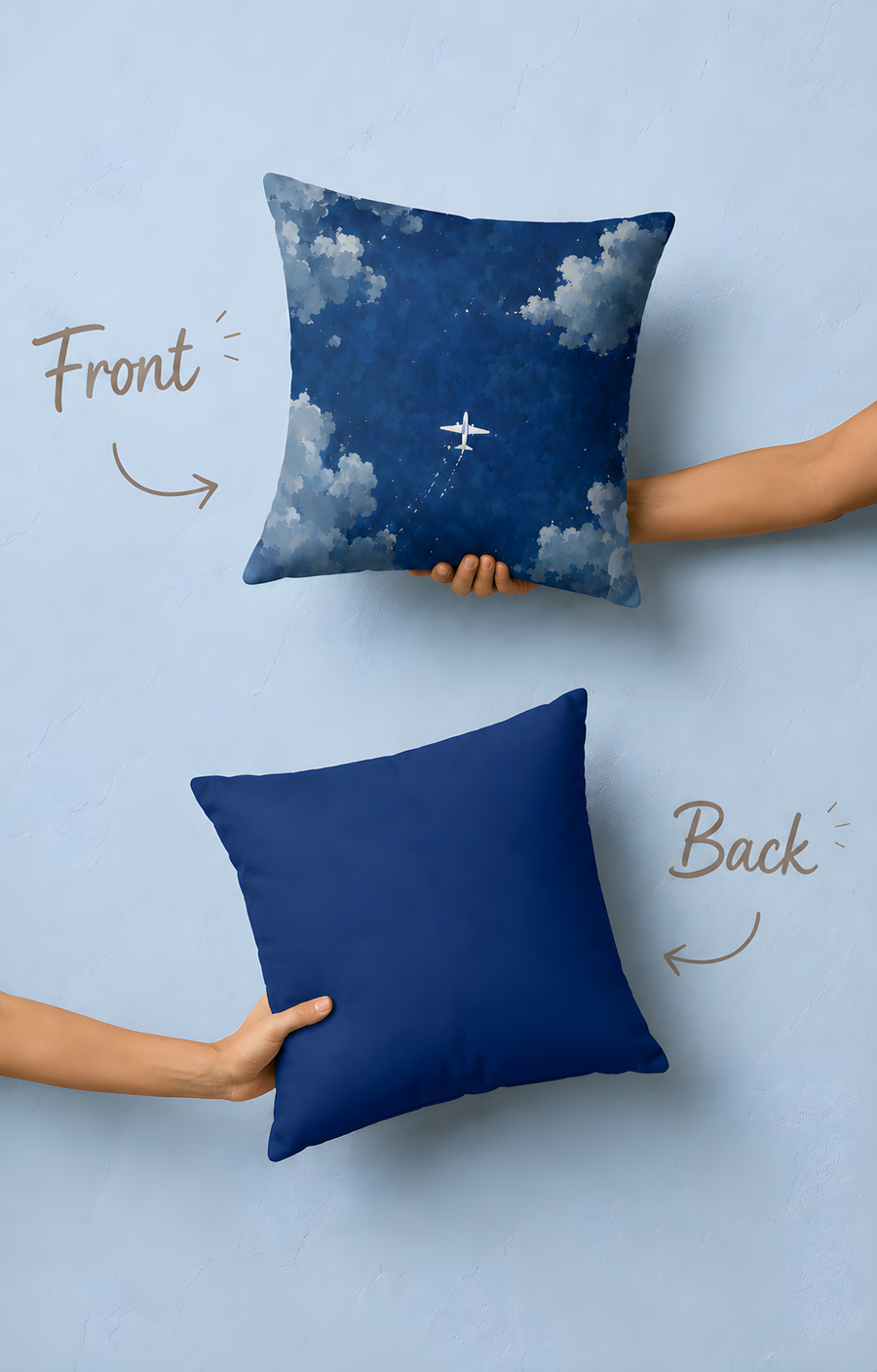 Deep Blue Cloudscape pillow case