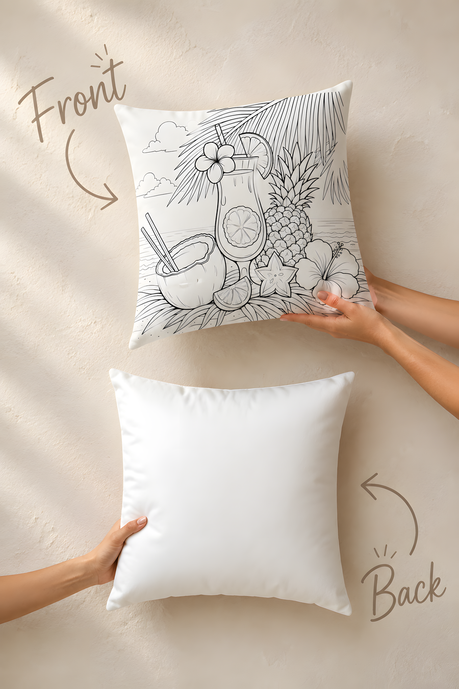 Tropical Cocktail Art Pillow Case