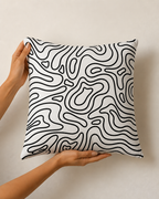 Monochrome Contour Pillow