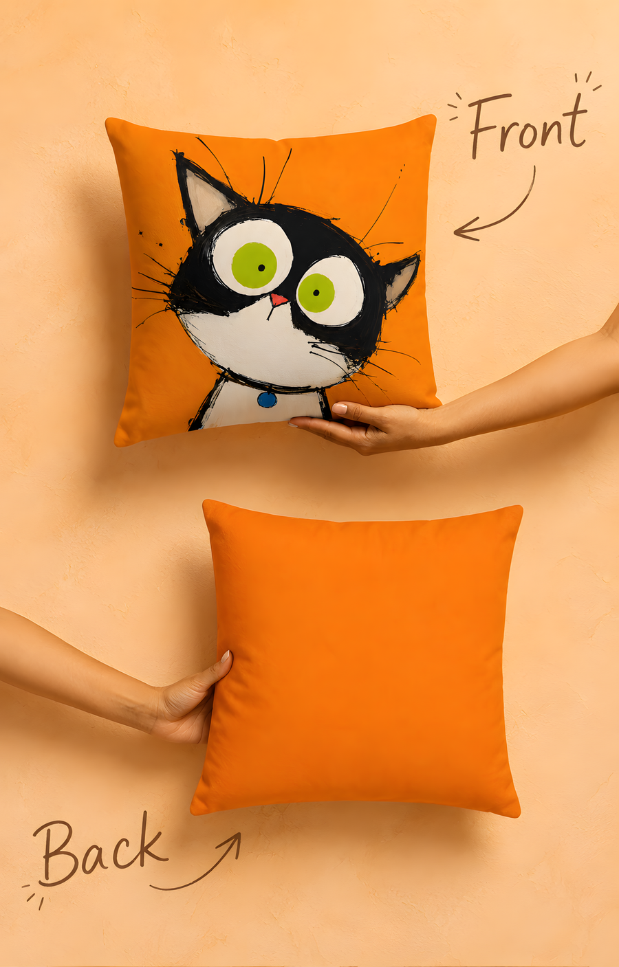 Cute Kitten Throw Pillow Case