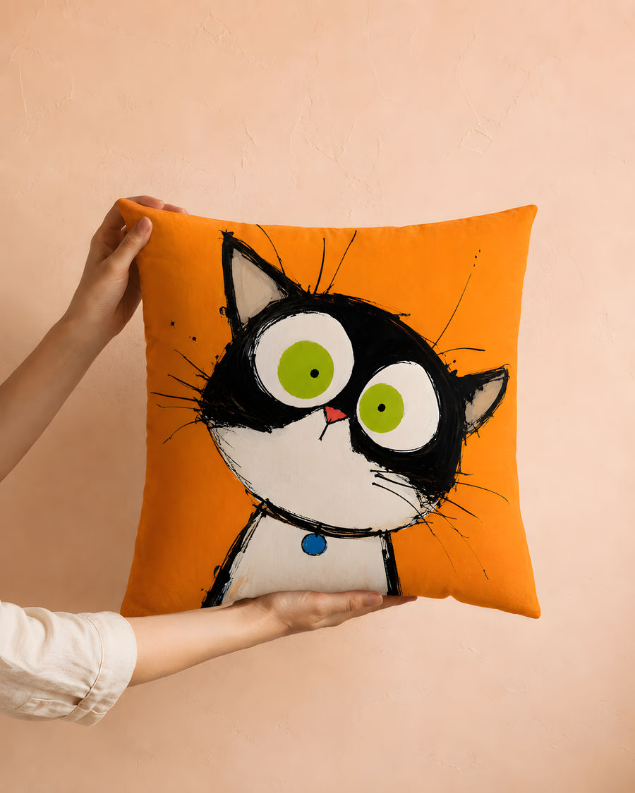 Cute Kitten Throw Pillow Case