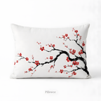 Japanese Cherry Blossom Lumbar Pillow