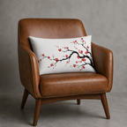 Japanese Cherry Blossom Lumbar Pillow