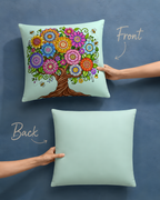 Floral Tree Decorative Pillow Case