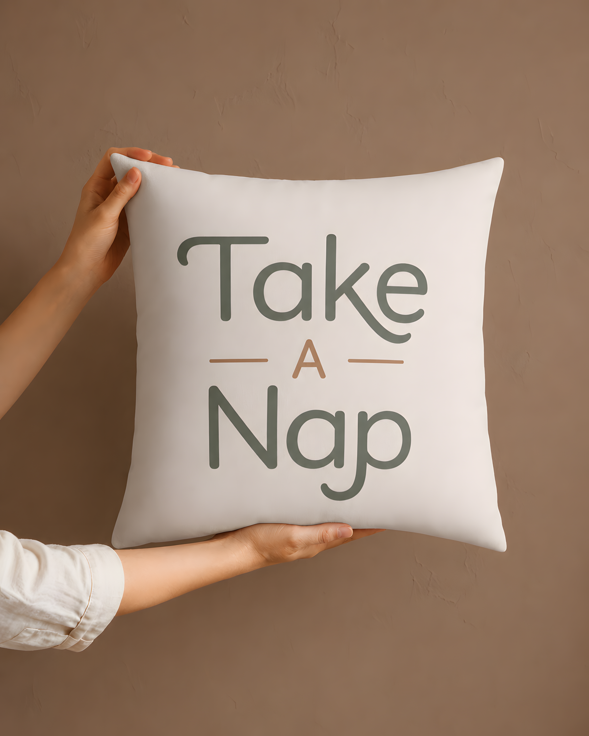 Take a Nap —  Faux Suede Pillow
