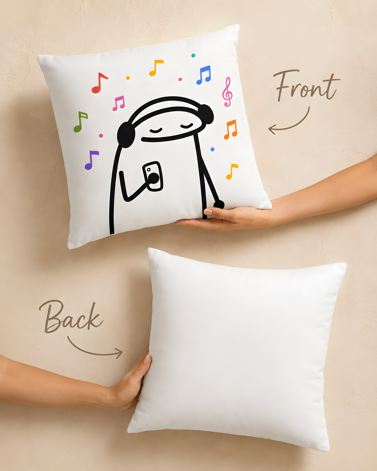 Music Lover Doodle Pillow Case