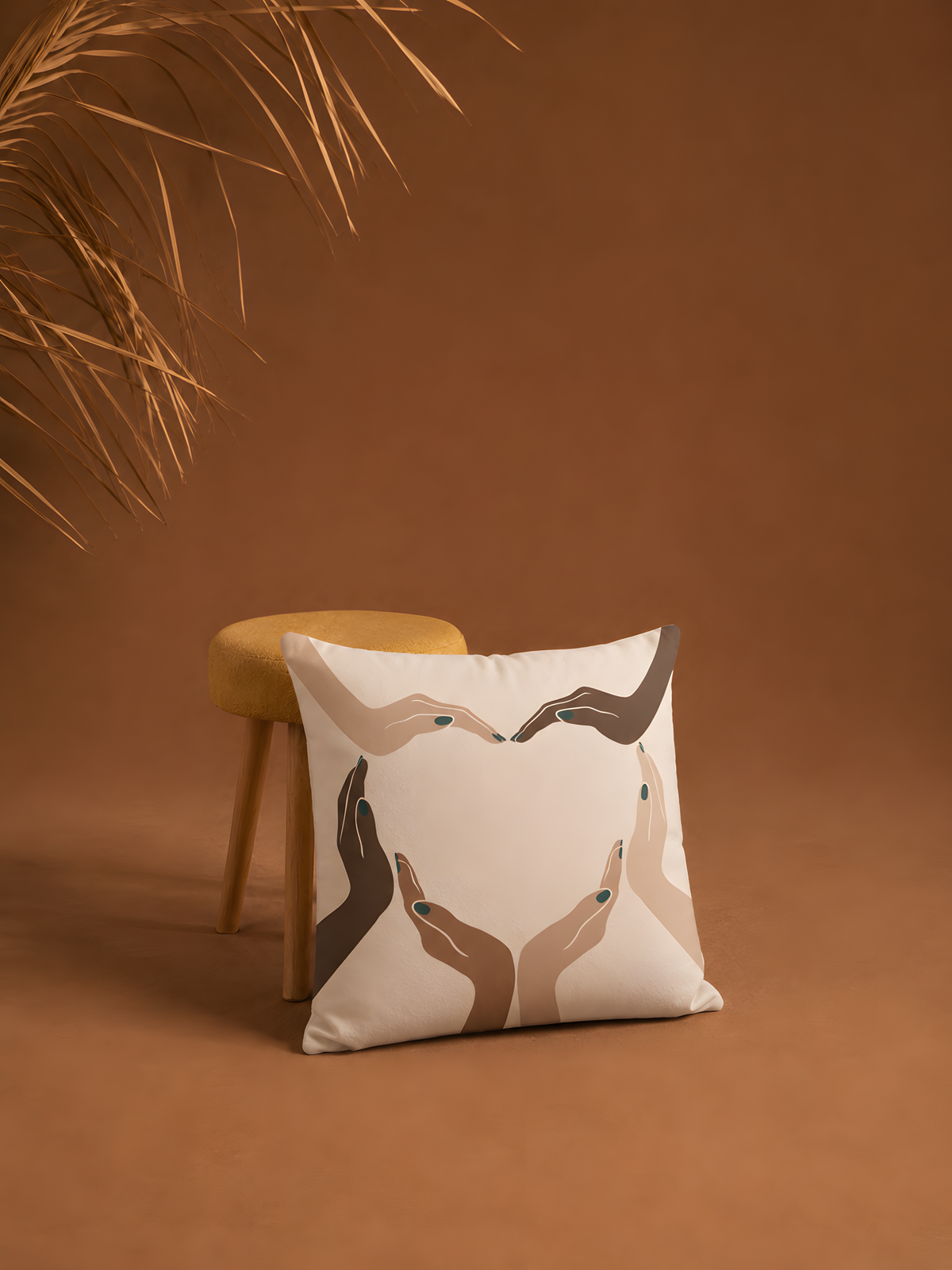 Heart Hands Square Pillow case