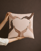 Heart Hands Square Pillow case