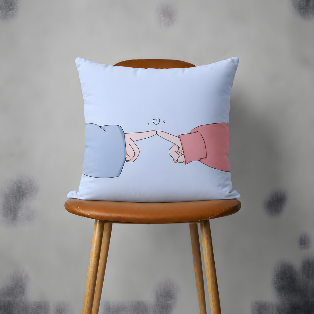 Blue Pinky Promise Pillow Case