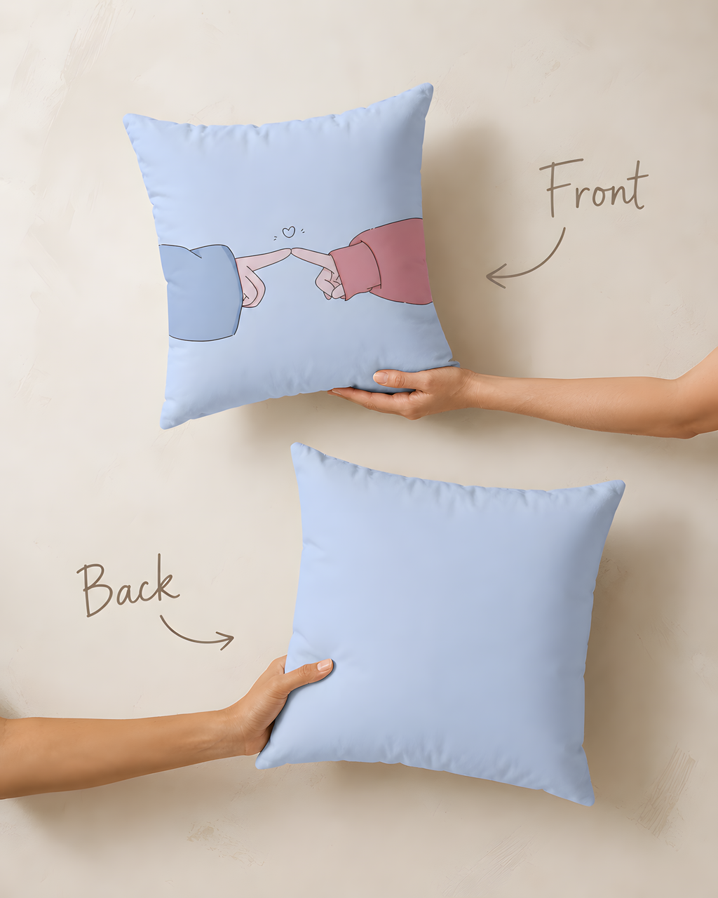 Blue Pinky Promise Pillow Case