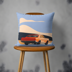 Retro Road scape Car Pillow case