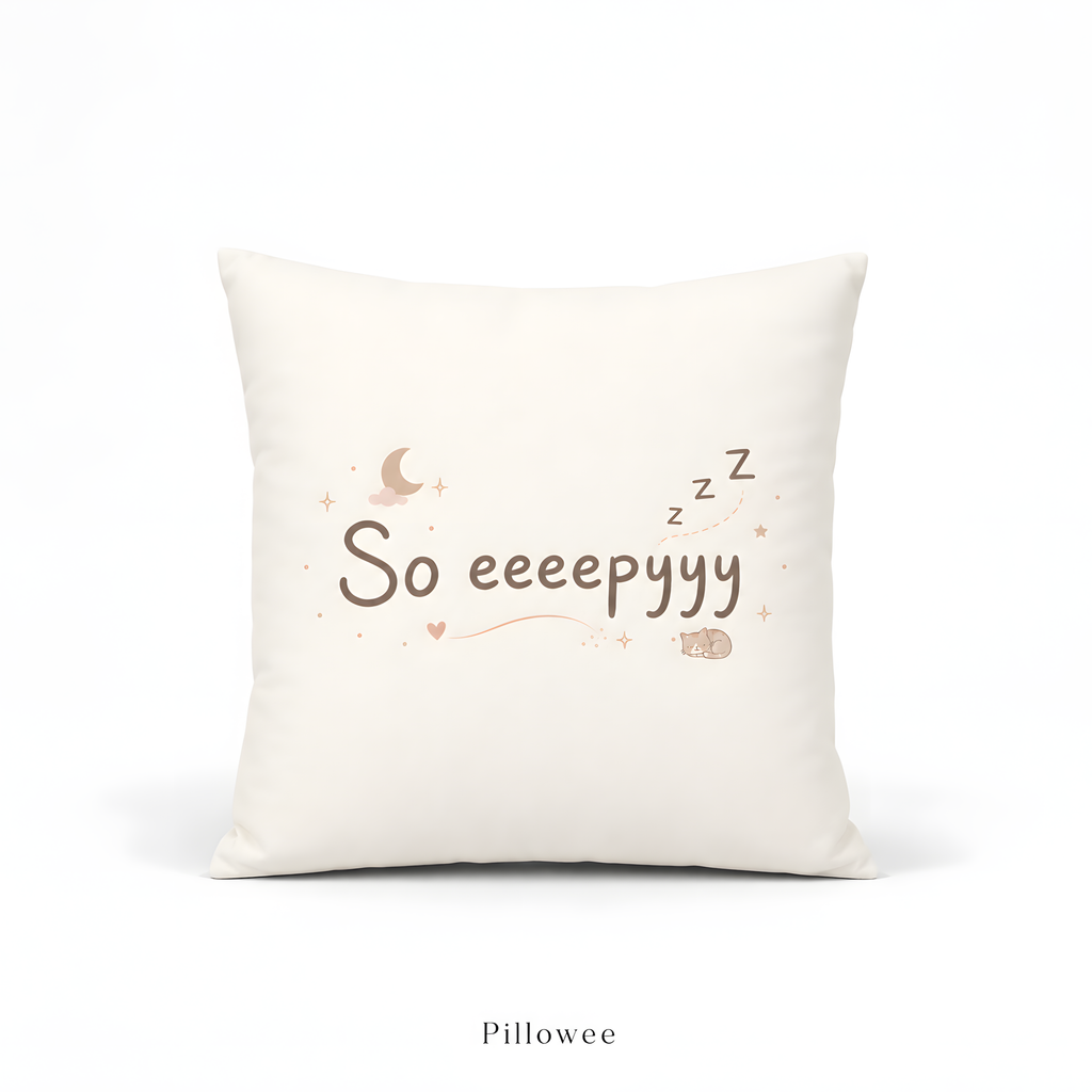"So eeepyyy" Throw Pillow Case