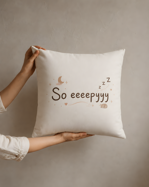 "So eeepyyy" Throw Pillow Case