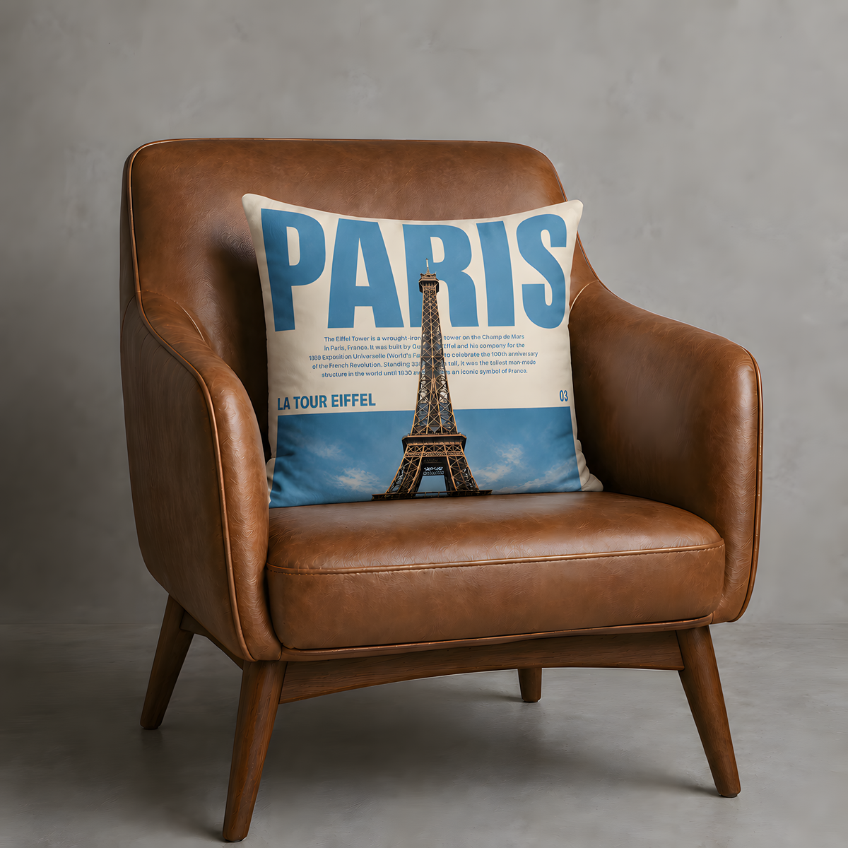 Paris Eiffel Tower Pillow Case
