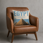 Vintage Egypt Pyramid Pillow