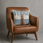 Vintage Venezia Campanile Travel Pillow