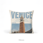 Vintage Venezia Campanile Travel Pillow