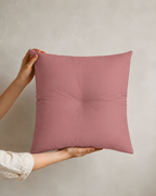 Dusty Rose Tufted Square Pillow