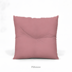 Dusty Rose Tufted Square Pillow