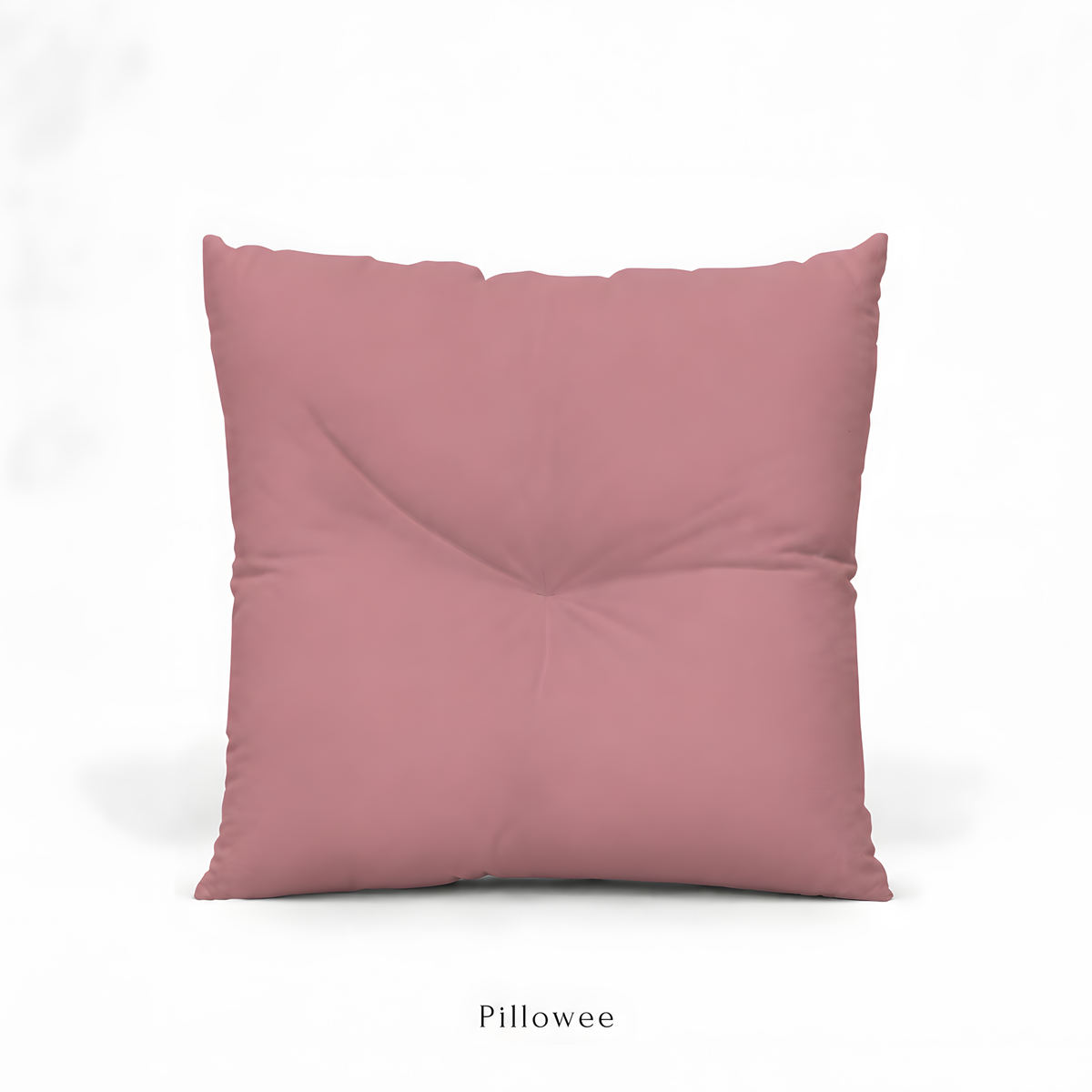 Dusty Rose Tufted Square Pillow