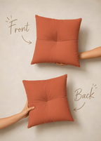 Terracotta Tufted Square Pillow