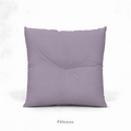 Lavender Gray Tufted Square Pillow