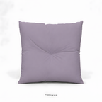 Lavender Gray Tufted Square Pillow