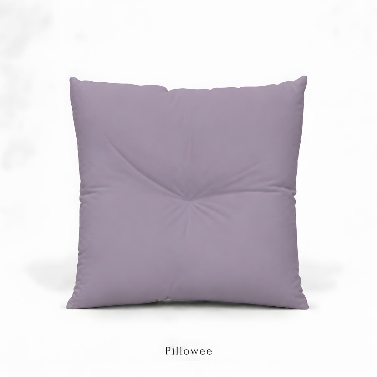Lavender Gray Tufted Square Pillow