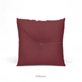 Burgundy Tufted Square Pillow