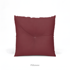 Burgundy Tufted Square Pillow