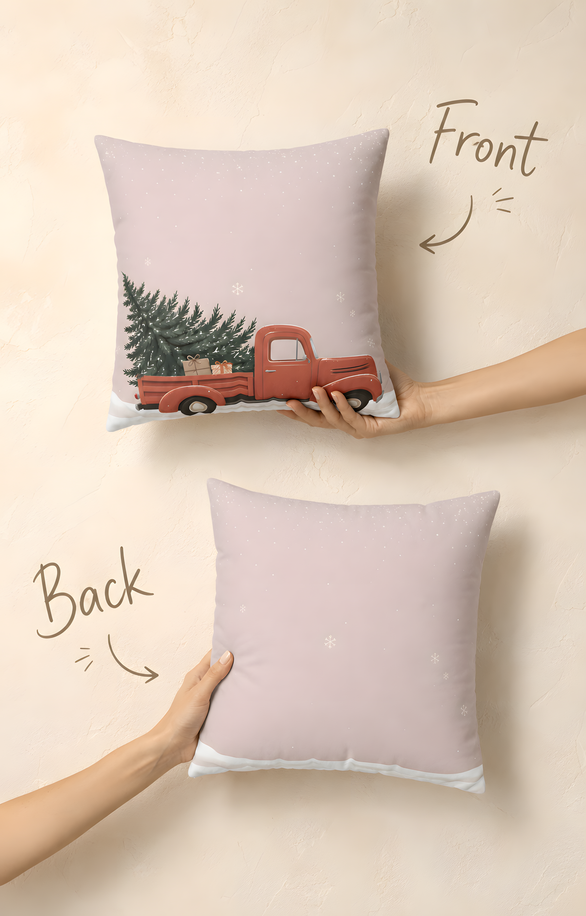 Vintage Truck Christmas Pillowcase for Holiday