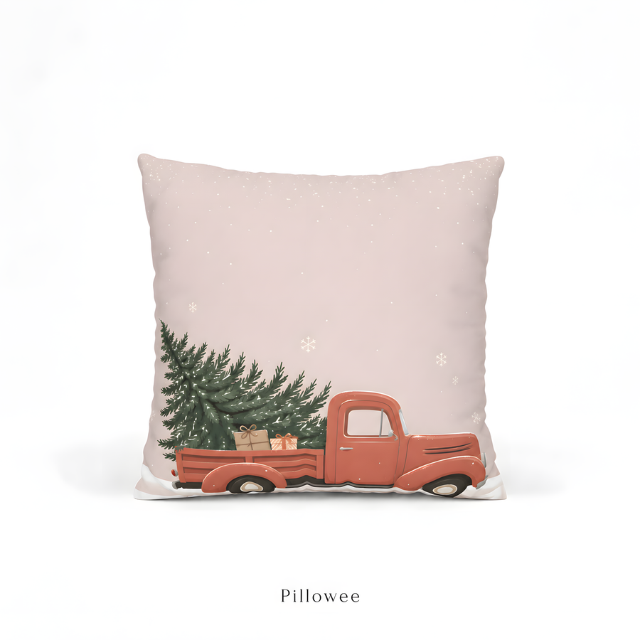 Vintage Truck Christmas Pillowcase for Holiday