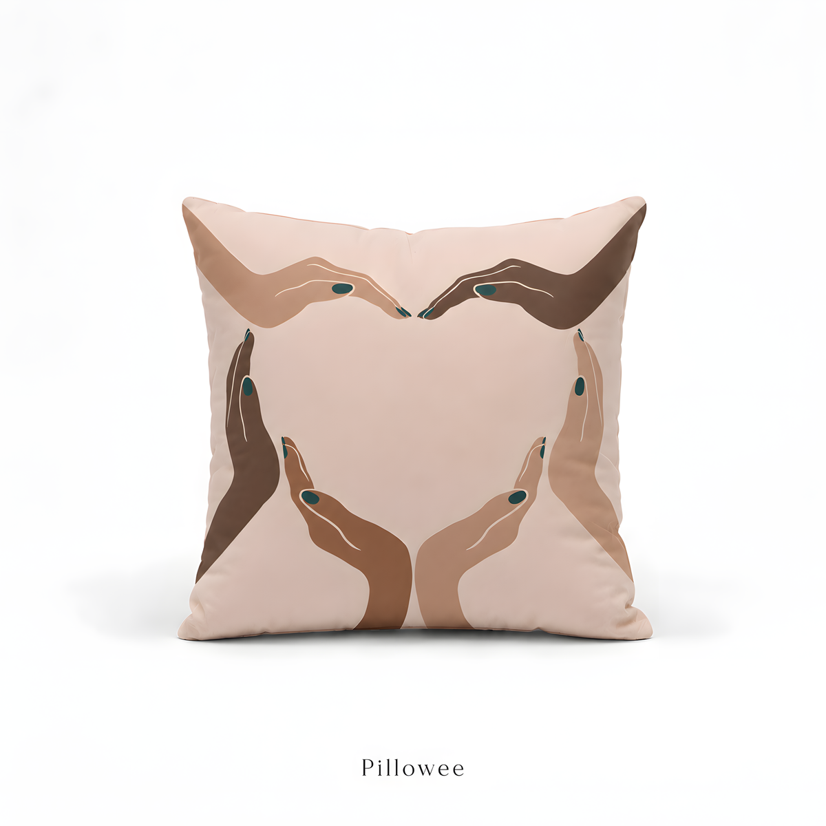 Heart Hands Square Pillow case