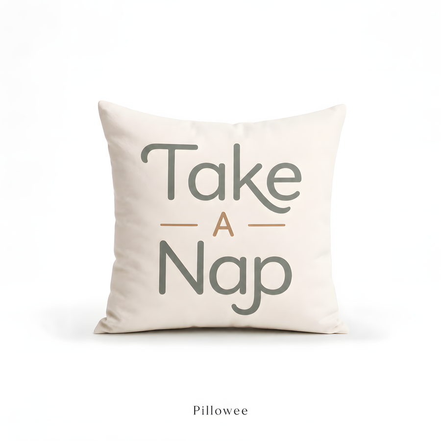 Take a Nap —  Faux Suede Pillow