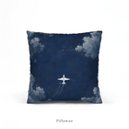 Deep Blue Cloudscape pillow case