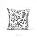 Monochrome Contour Pillow