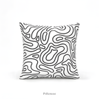 Monochrome Contour Pillow