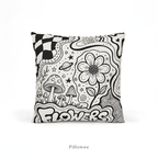 Psychedelic Floral Doodle Pillowcase