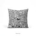 Doodle Monster Polyester Pillow