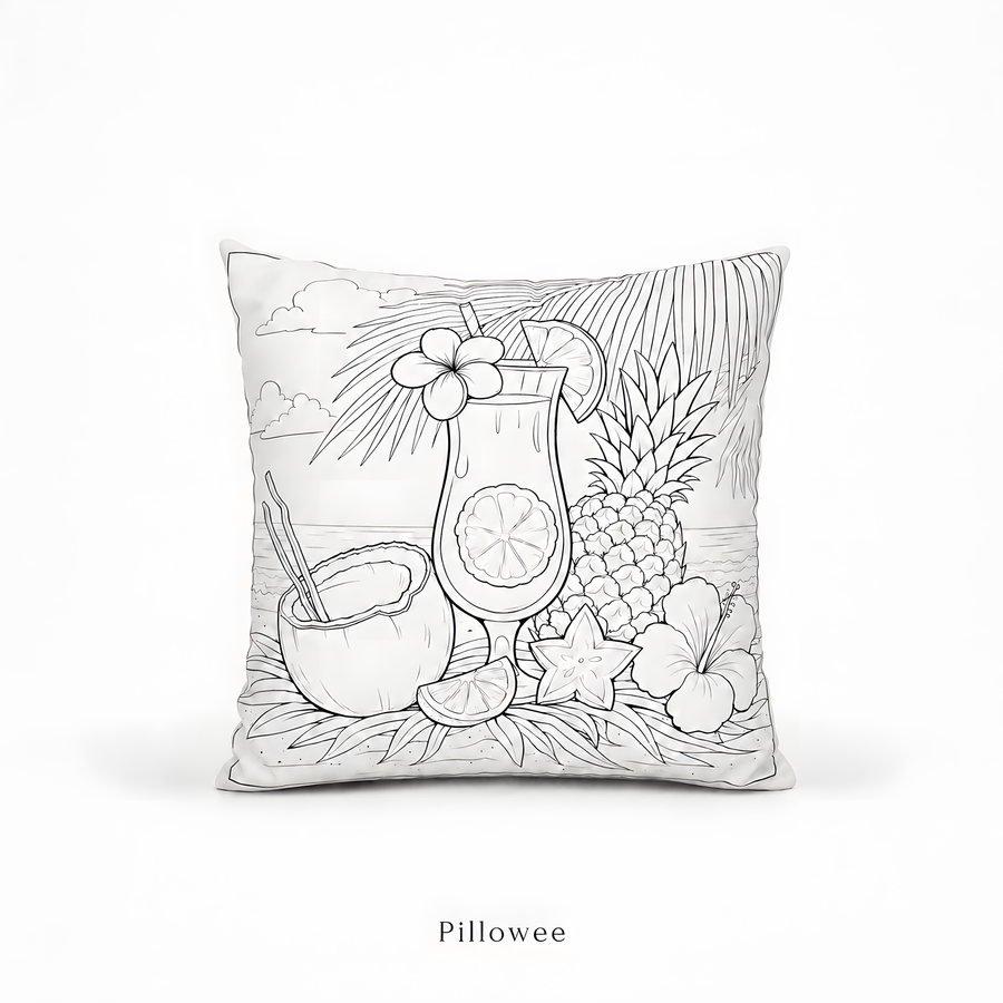 Tropical Cocktail Art Pillow Case