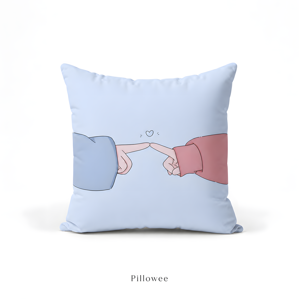 Blue Pinky Promise Pillow Case