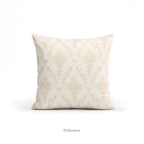 Ivory Damask Decorative Pillow